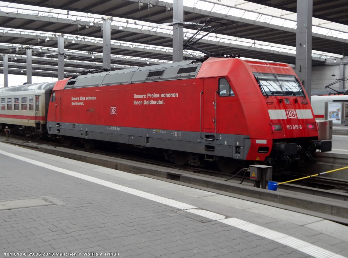 101 019-8 aufgenommen am 29.06.2013 im Hauptbahnhof München