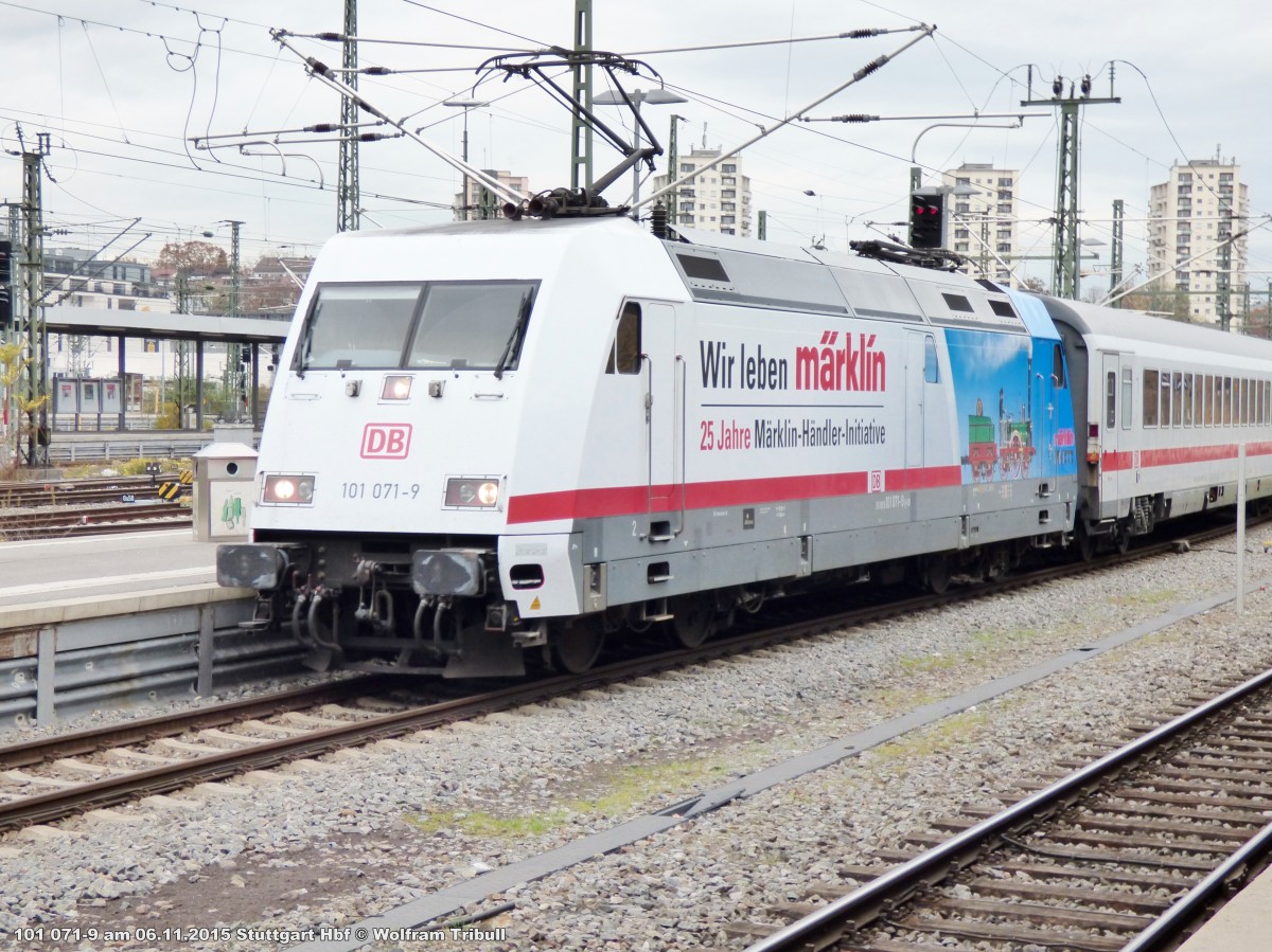 101 071-9 aufgenommen im Hauptbahnhof Stuttgart am 06.11.2015