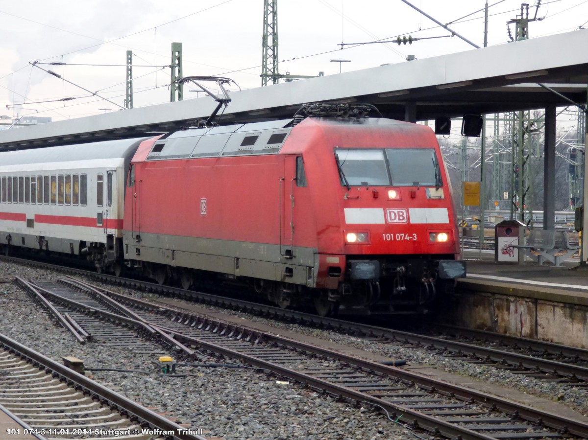 101 074-3 aufgenommen am 11.01.2014 im Hauptbahnhof Stuttgart