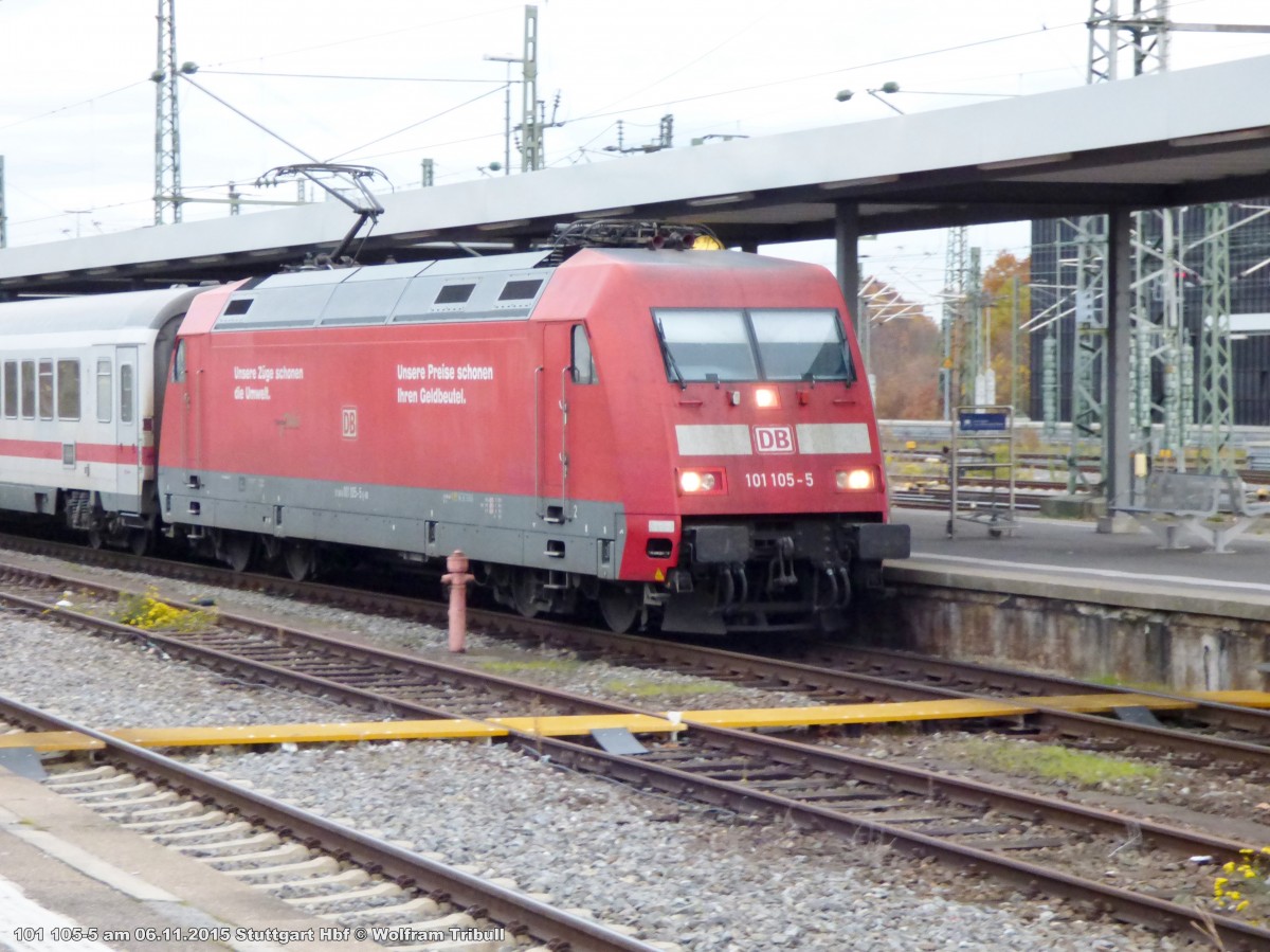 101 105-5 aufgenommen im Hauptbahnhof Stuttgart am 06.11.2015