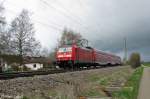 146 229-0 auf dem Weg von Karlsruhe Hbf nach Kreuzlingen aufgenommen am 22.04.2012 bei Gutmadingen