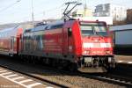 146 231-6 als RE von Basel Bad. Bf nach Offenburg aufgenommen am 28.12.2011 bei der Ausfahrt aus dem Bahnhof in Weil am Rhein