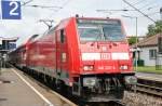146 232-4 mit dem IRE auf der Schwarzwaldbahn von Karlsruhe Hbf nach Kreuzlingen (Schweiz) aufgenommen auf dem Bahnhof Donaueschingen am 01.07.2012