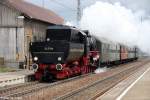Mit dem Oster-Dampfzug nach Triberg (Rottweil – Triberg und zurck mit 52 7596) aufgenommen am 09.04.2012 im Bahnhof St.Georgen im Schwarzwald
