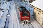 101 128-7 als IC 2006 von Konstanz nach Dortmund Hbf bei der Einfahrt in den Donaueschinger Bahnhof aufgenommen am 02.01.2010