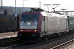 185 601-2 der Crossrail AG aufgenommen am 28.12.2011 bei der Durchfahrt durch den Bahnhof in Weil am Rhein