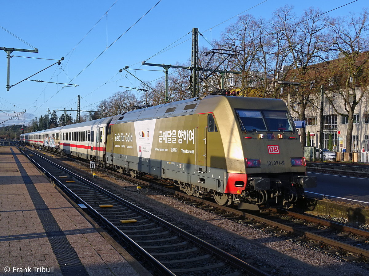 101 071-9 aufgenommen am 18.01.2020 im Bahnhof Singen (Hohentwiel)