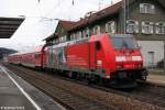 146 231-6 mit einem RE auf der Schwarzwaldbahn von Kreuzlingen (Schweiz) nach Karsruhe Hbf aufgenommen am 09.04.2012 auf dem Bahnhof St.