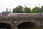 808 007-9 Taufname Stendal bei der überfahrt der Lombardsbrücke in Hamburg aufgenommen am 24.07.10